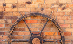 40 Inch Wood Ship's Steering Wheel Amazing Vintage Coastal Decor - Eagle's Eye Finds