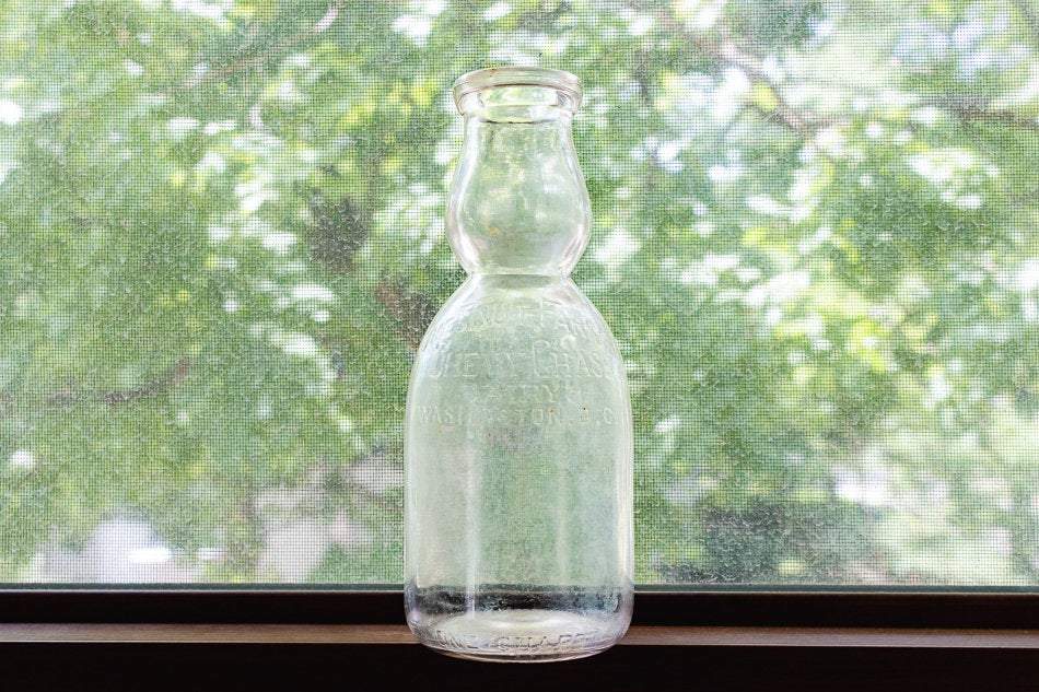 Chevy Chase Milk Bottle Vintage Glass Dairy Bottle from Chestnut Farms, Washington DC - Eagle's Eye Finds