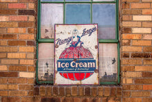 Load image into Gallery viewer, Nancy Grey&#39;s Ice Cream Sign Vintage Tin Advertising Sign Featuring Victorian Woman - Eagle&#39;s Eye Finds
