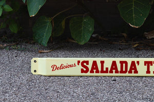 Porcelain Salada Tea Screen Door Push Vintage Advertising Wall Decor - Eagle's Eye Finds