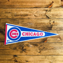 Load image into Gallery viewer, Chicago Cubs Baseball Pennant Vintage Sports Wall Decor - Eagle&#39;s Eye Finds
