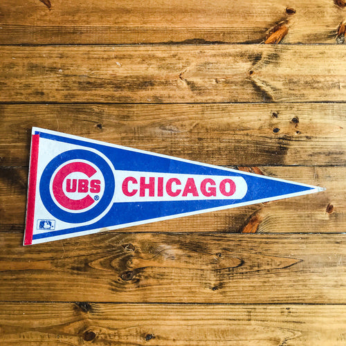 Chicago Cubs Baseball Pennant Vintage Sports Wall Decor - Eagle's Eye Finds