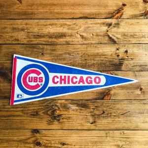 Chicago Cubs Baseball Pennant Vintage Sports Wall Decor - Eagle's Eye Finds