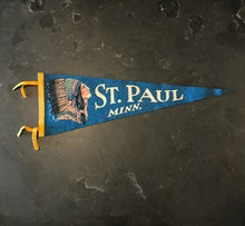 Load image into Gallery viewer, St. Paul Minnesota Felt Pennant Vintage Wall Decor - Eagle&#39;s Eye Finds
