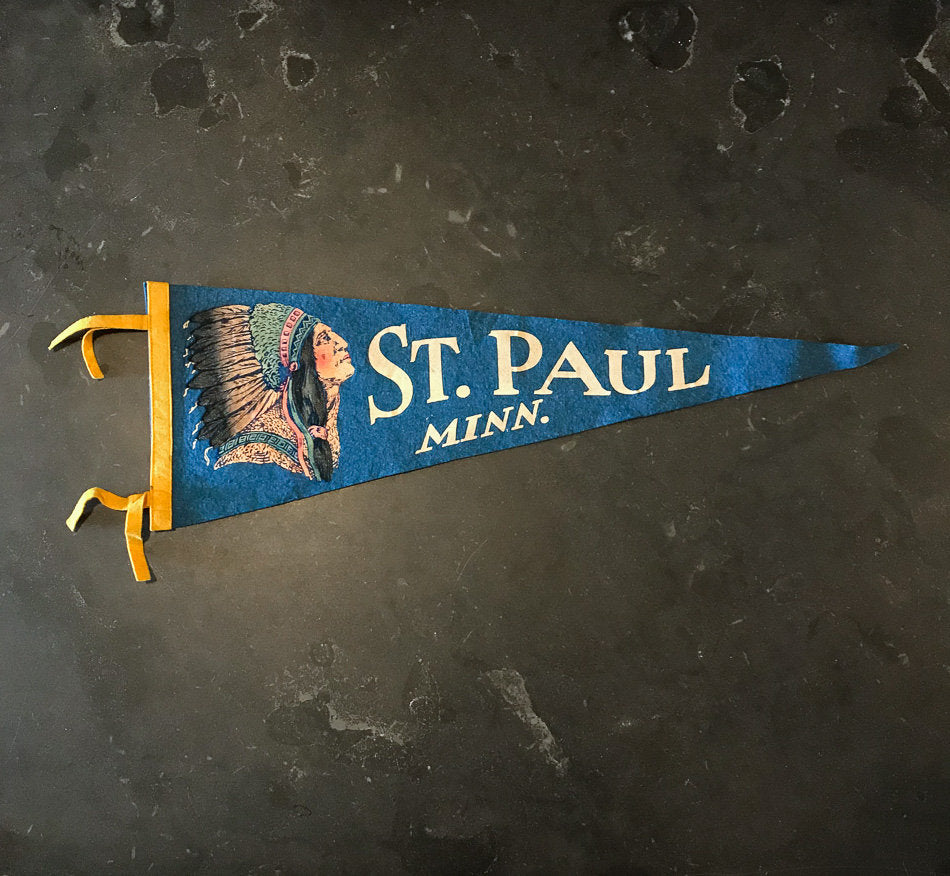 St. Paul Minnesota Felt Pennant Vintage Wall Decor - Eagle's Eye Finds