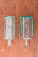 Load image into Gallery viewer, Pepto-Mangan (Gude) Vintage Aqua Bottles - Eagle&#39;s Eye Finds
