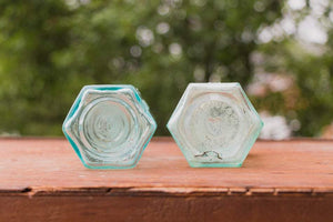 Pepto-Mangan (Gude) Vintage Aqua Bottles - Eagle's Eye Finds