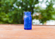 Load image into Gallery viewer, Little Cobalt Blue Bottles Vintage Small Bromo Seltzer Bottles - Eagle&#39;s Eye Finds
