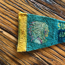 Load image into Gallery viewer, Superior Wisconsin American Indian Mini Felt Pennant Vintage Wall Decor - Eagle&#39;s Eye Finds
