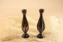 Load image into Gallery viewer, Art Nouveau Salt and Pepper Shakers Vintage Silver Plate - Eagle&#39;s Eye Finds
