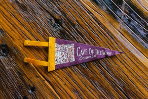 Cave of the Winds Colorado Purple Mini Felt Pennant Vintage Wall Decor - Eagle's Eye Finds