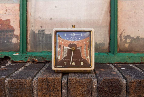 Westclox Square Mid-Century Alarm Clock Vintage Bedroom Decor - Eagle's Eye Finds