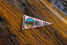 Load image into Gallery viewer, Wall Drug Store South Dakota Pink Felt Pennant Vintage Travel Souvenir - Eagle&#39;s Eye Finds
