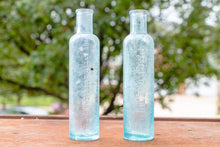 Load image into Gallery viewer, Mrs. Winslow&#39;s Soothing Syrup Bottle Vintage Aqua Baby Medicine Bottle - Eagle&#39;s Eye Finds
