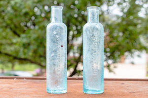 Mrs. Winslow's Soothing Syrup Bottle Vintage Aqua Baby Medicine Bottle - Eagle's Eye Finds