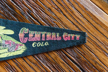 Load image into Gallery viewer, Central City Colorado Black Felt Pennant Vintage Wall Decor - Eagle&#39;s Eye Finds
