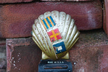 Load image into Gallery viewer, Shell License Plate Topper Vintage Automobile Decor - Eagle&#39;s Eye Finds
