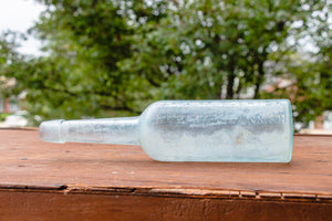 Florida Water Perfume Bottles Vintage Aqua Glass Decor - Eagle's Eye Finds