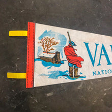 Load image into Gallery viewer, Valley Forge Pennsylvania White Felt Pennant Vintage Wall Decor - Eagle&#39;s Eye Finds
