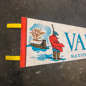 Valley Forge Pennsylvania White Felt Pennant Vintage Wall Decor - Eagle's Eye Finds