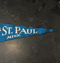 Load image into Gallery viewer, St. Paul Minnesota Felt Pennant Vintage Wall Decor - Eagle&#39;s Eye Finds
