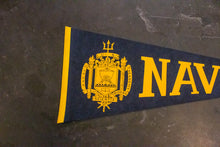 Load image into Gallery viewer, Navy Naval Academy Vintage Blue Felt Pennant Military Wall Hanging Decor - Eagle&#39;s Eye Finds
