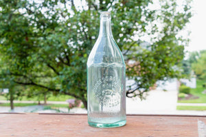 Success Bottling Works Chicago Embossed Pig Aqua Soda Bottle - Eagle's Eye Finds