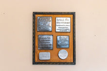 Load image into Gallery viewer, Framed Vintage Tin Lids Vintage Advertising Wall Hanging Decor - Eagle&#39;s Eye Finds
