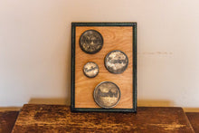 Load image into Gallery viewer, Framed Vintage Tin Lids Vintage Advertising Wall Hanging Decor - Eagle&#39;s Eye Finds
