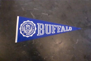 University at Buffalo Navy Felt Pennant Vintage College Wall Decor - Eagle's Eye Finds