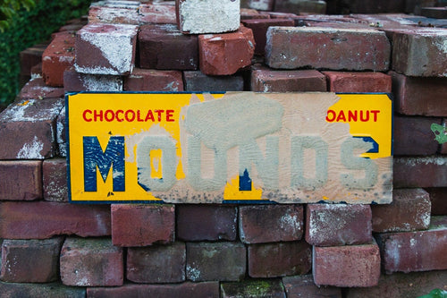 Mounds Chocolate Candy Sign Vintage Advertising Wall Decor - Eagle's Eye Finds