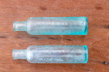 Load image into Gallery viewer, Mrs. Winslow&#39;s Soothing Syrup Bottle Vintage Aqua Baby Medicine Bottle - Eagle&#39;s Eye Finds
