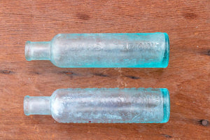 Mrs. Winslow's Soothing Syrup Bottle Vintage Aqua Baby Medicine Bottle - Eagle's Eye Finds