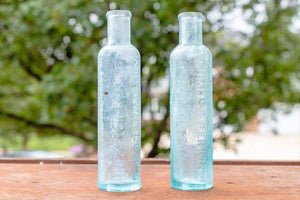 Mrs. Winslow's Soothing Syrup Bottle Vintage Aqua Baby Medicine Bottle - Eagle's Eye Finds