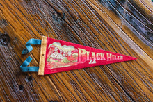 Load image into Gallery viewer, Black Hills South Dakota Red Felt Pennant Vintage Wall Hanging Decor - Eagle&#39;s Eye Finds
