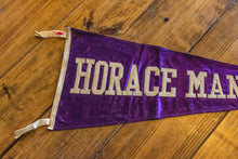 Load image into Gallery viewer, Horace Mann Jr Purple Pennant Vintage Wall Decor - Eagle&#39;s Eye Finds
