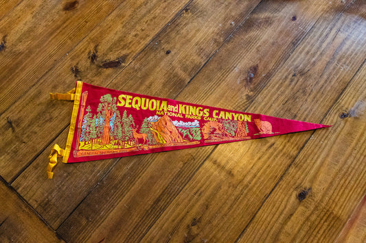 Sequoia and Kings Canyon National Parks Vintage Felt Pennant Wall Decor - Eagle's Eye Finds