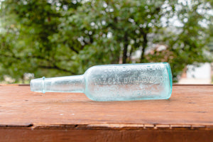 Florida Water Perfume Bottles Vintage Aqua Glass Decor - Eagle's Eye Finds