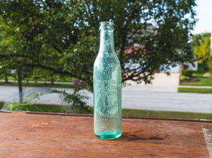 L & H Valley Bottling Co Soda Bottle Vintage Aqua Glass Bottle - Eagle's Eye Finds