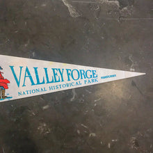 Load image into Gallery viewer, Valley Forge Pennsylvania White Felt Pennant Vintage Wall Decor - Eagle&#39;s Eye Finds
