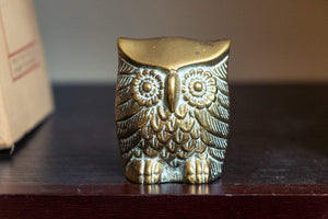 Brass Owl Figurines Vintage Gold Small Bird Set - Eagle's Eye Finds