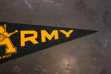 Load image into Gallery viewer, West Point Army Mule Mascot Vintage Black Felt Sports Pennant - Eagle&#39;s Eye Finds
