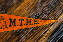 Load image into Gallery viewer, Middle Township High School MTHS New Jersey Orange Felt Pennant Vintage Wall Decor - Eagle&#39;s Eye Finds
