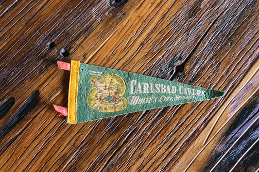 Carlsbad Caverns New Mexico Vintage Felt Pennant Wall Decor - Eagle's Eye Finds