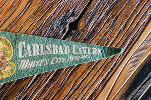 Carlsbad Caverns New Mexico Vintage Felt Pennant Wall Decor - Eagle's Eye Finds