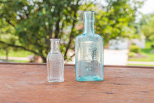 Load image into Gallery viewer, Chamberlain Medicine Bottles Vintage Aqua and Clear Apothecary Bottles - Eagle&#39;s Eye Finds
