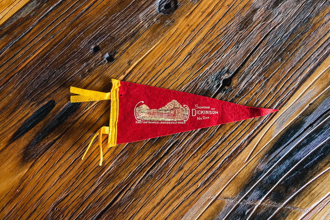 Roosevelt National Park Dickinson North Dakota Felt Pennant Vintage Wall Decor - Eagle's Eye Finds
