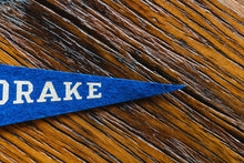 Load image into Gallery viewer, Drake University Blue Felt Pennant Vintage College Wall Decor - Eagle&#39;s Eye Finds

