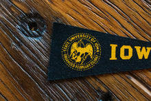Load image into Gallery viewer, University of Iowa Felt Pennant Vintage College Wall Decor - Eagle&#39;s Eye Finds
