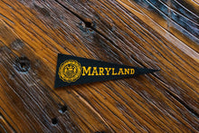 Load image into Gallery viewer, University of Maryland Mini Felt Pennant Vintage College Wall Decor - Eagle&#39;s Eye Finds
